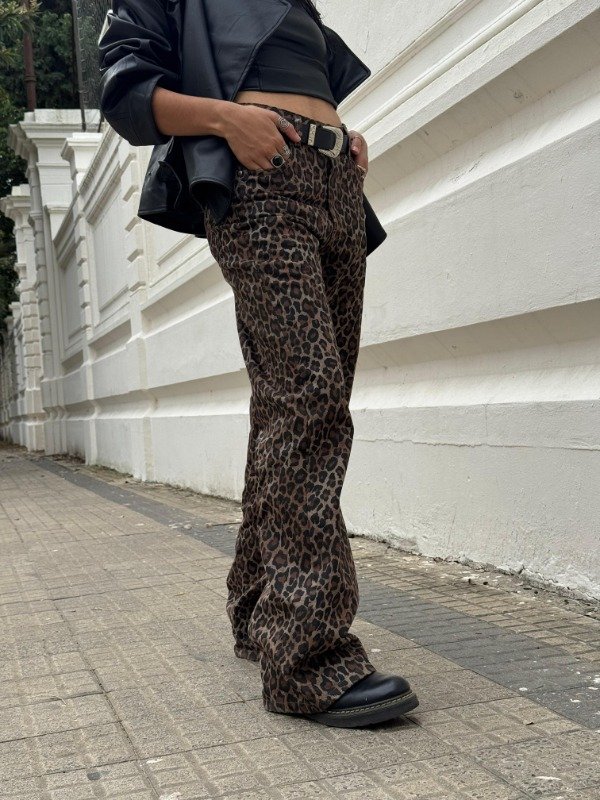 Producto - Jean Animal Print Leopardo Wide Leg - 0