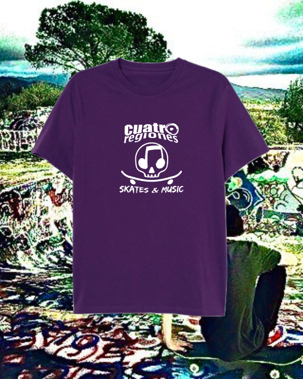 Producto - REMERA CUATRO REGIONES SKATES - LOGO VIOLETA - 0