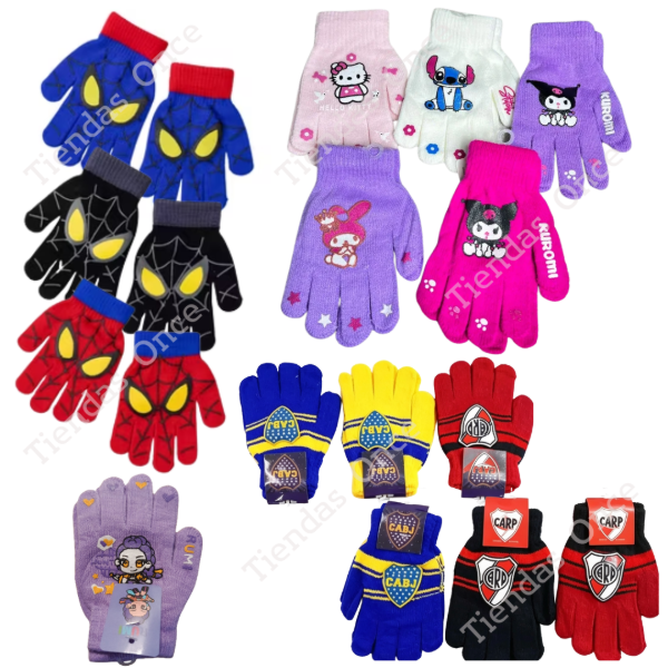 Producto - Guantes de niños animados - Por docena