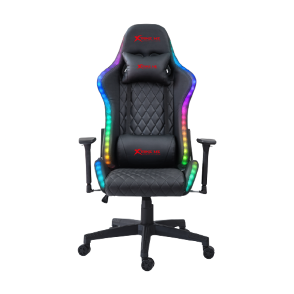Producto - BUTACA GAMER XTRIKE GC907 NEGRA C/LUCES RGB RESPALDO Y ASIENTO REGULABLE