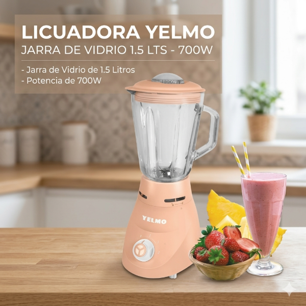 Producto - LICUADORA YELMO JARRA DE VIDRIO 1.5LTS 700W