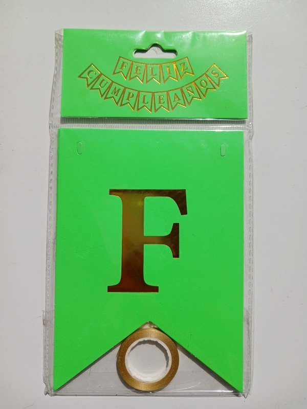Producto - Banderín Neón "FC" Verde