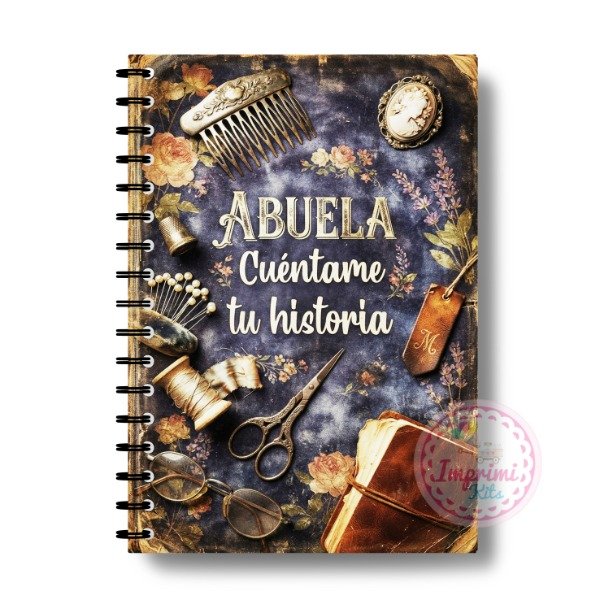 Producto - Kit Imprimible Abuela Cuentame tu historia Fotolibro Diario Agenda Recuerdos - 0