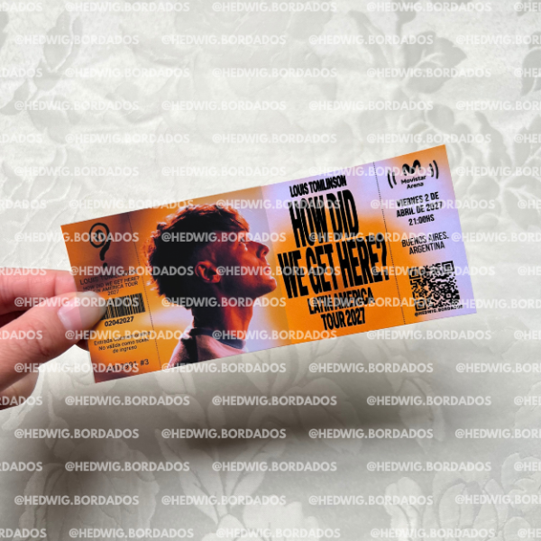 Producto - Entradas de recuerdo 14x6 - LOUIS TOMLINSON How Did We Get Here Tour #3