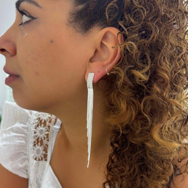 Producto - AROS BIJOU MEDIA CAÑA CON BRILLOS Y TIRAS CLAPTON