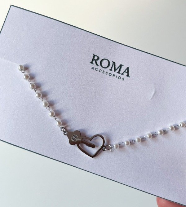 Producto - PULSERA PERLAS CORAZON FLECHA