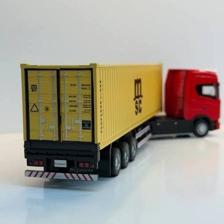 Producto - Camión de Juguete Scania con Acoplado Contenedor ROJO - 3