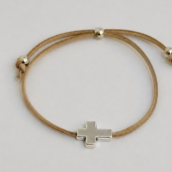 Producto - Souvenir Pulsera cruz simple - Marron