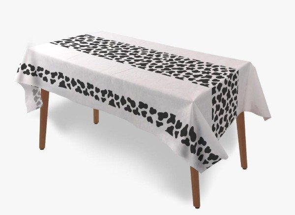 Producto - Mantel friselina estampado vaca 1,80x1,20mts