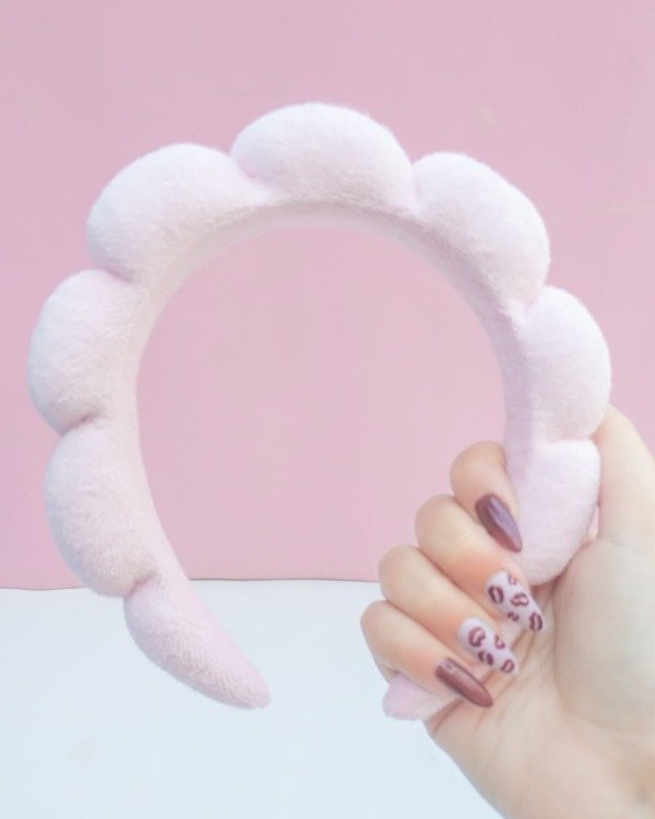 Producto - Vincha skincare rosa pastel