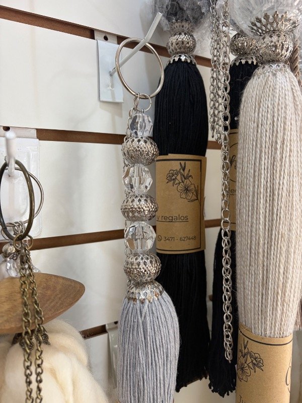 Producto - Borla vidrio gris