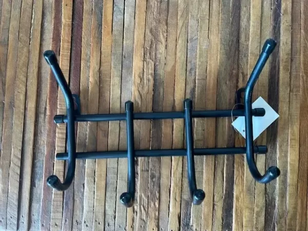 Producto - PERCHERO DE CAÑO NEGRO 6 GANCHOS 30CM X 20CM