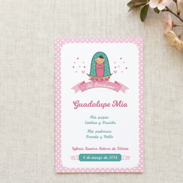 Producto - Diseño de Estampitas - Modelo Virgen de Guadalupe