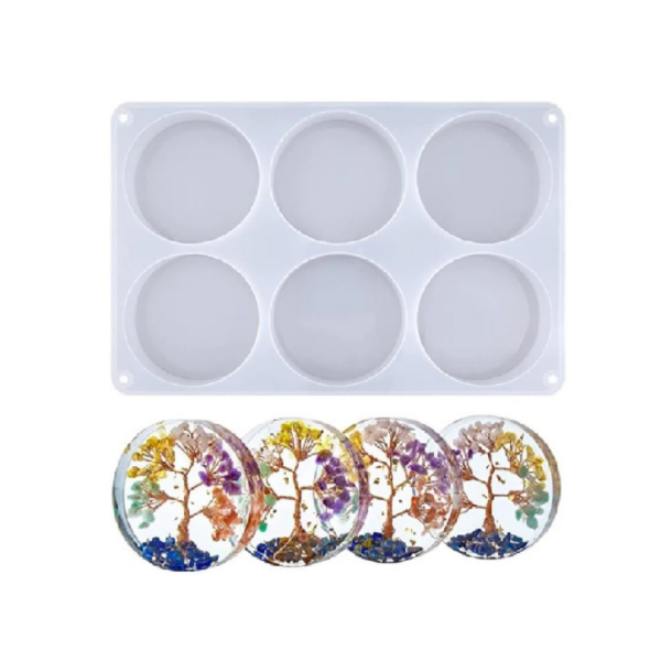 Producto - MOLDE SILICONA 6 POSA VASO REDONDO (BM4171)