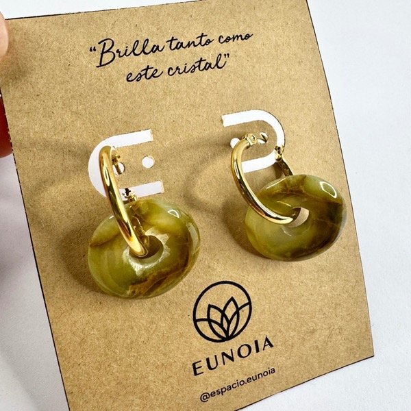 Producto - ARITOS DONA DE ONIX VERDE