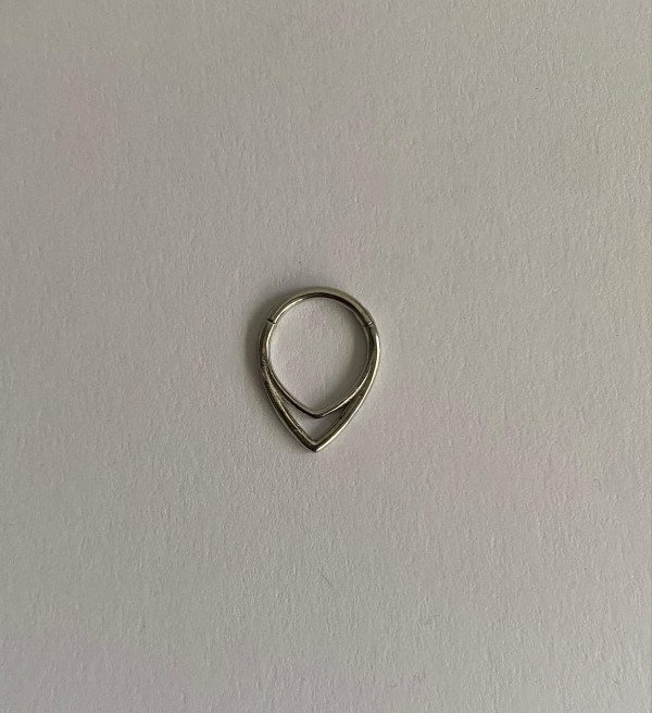 Producto - Clicker gota linea plateado
