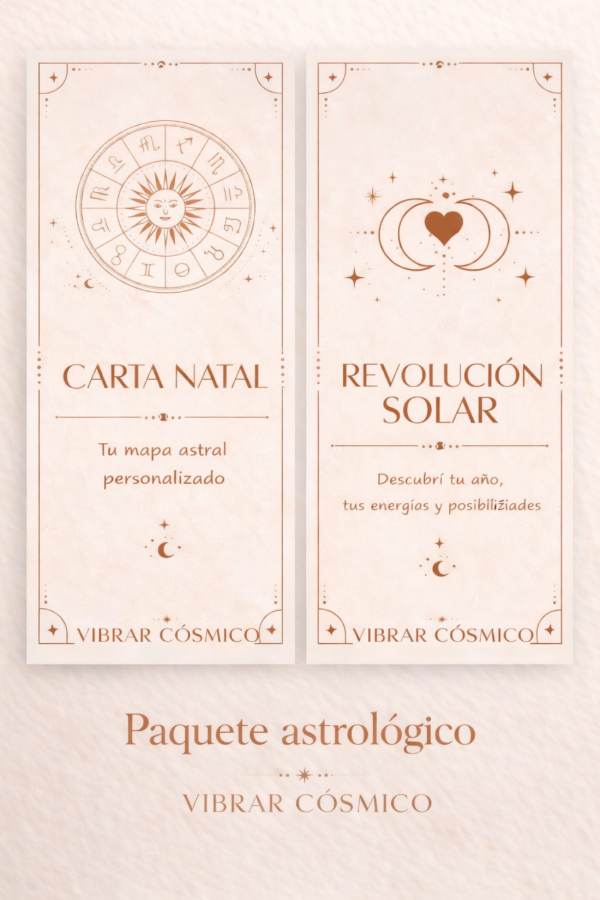 Producto - Pack Carta Natal mas  Revolución Solar:  Conocé tu esencia y tu año