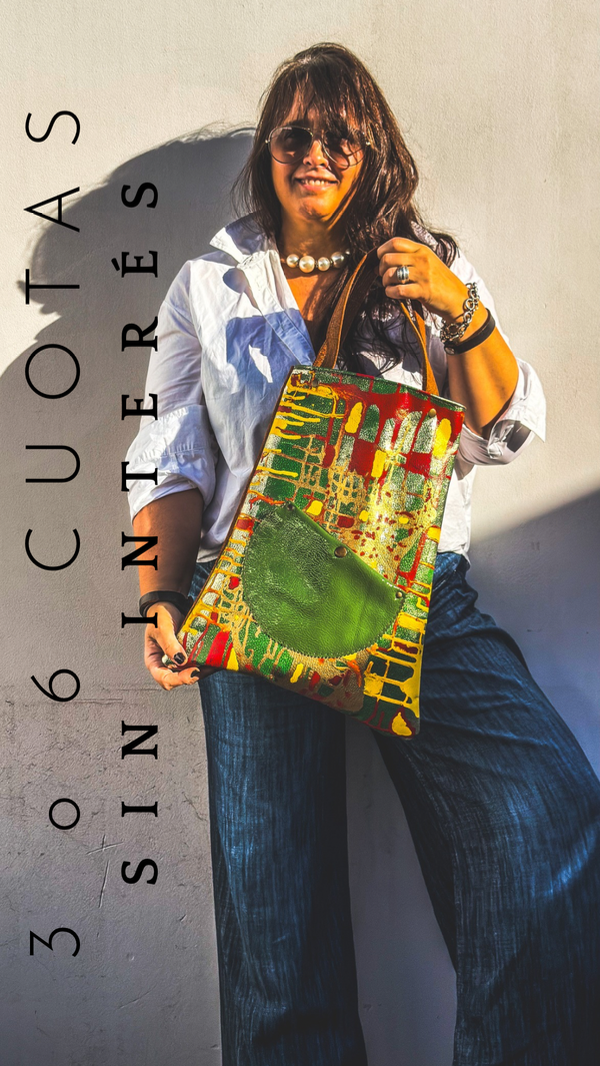 Producto - Cartera Cuero Pintado