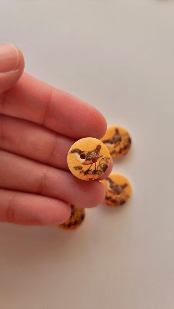 Producto - Botón 15 mm PÁJARO diseño 9