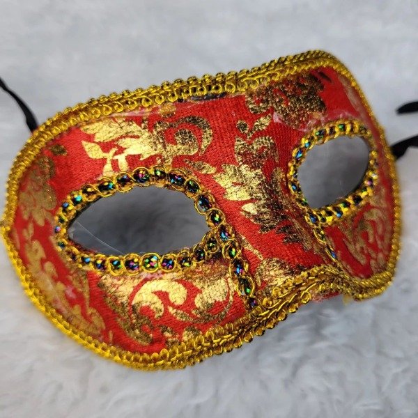 Producto - ANTIFAZ C/RIBETE DORADO ROJO ST DORADO