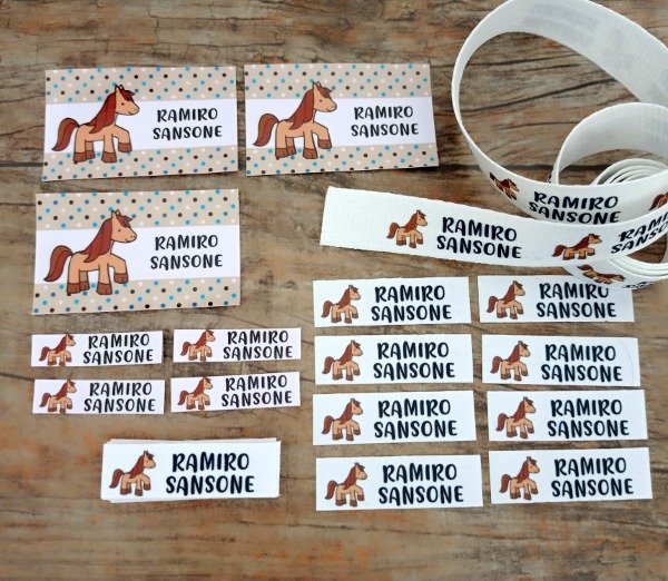 Producto - Etiquetas Escolares: Ropa / Cuadernos / Lápices - Combo 04