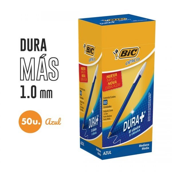 Producto - Boligrafo Bic Opaco trazo mediano 1.0 x 50 unidades (Ver colores)