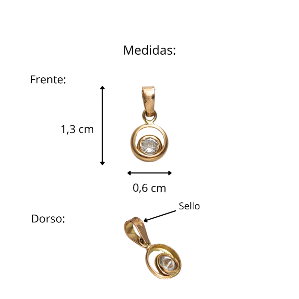 Producto - Cadena y dije Punto de luz Oro 18kt - 6