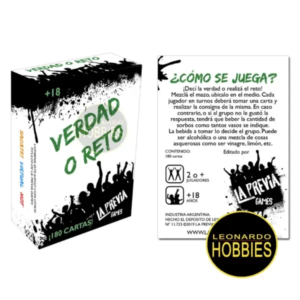 Producto - Verdad o Reto La Previa Games