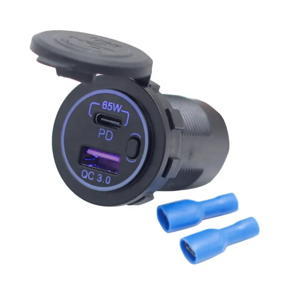 Producto - PM- USBC 65W + USB 18W// Cargador USBC 65W  USB 18W 12/24V