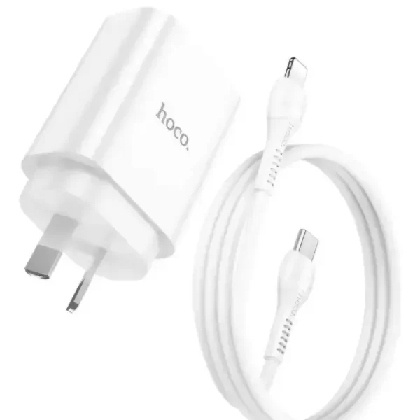 Producto - HOCO - Cargador DC49 20W PD + Cable USB-C A Ligjtning - 1