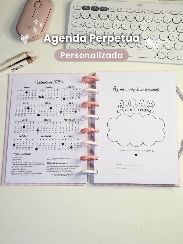 Producto - Agenda Perpetua Semanal Personalizada