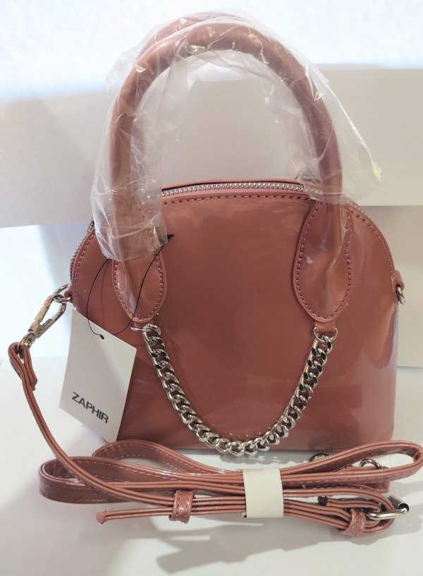 Producto - Bandolera ZAPHIR CHAROL ROSA CON CADENA