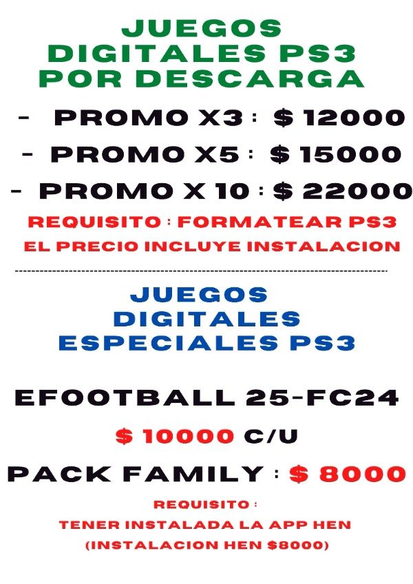 Producto - PRECIOS JUEGOS DIGITALES