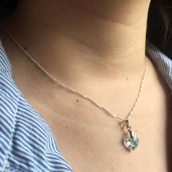 Producto - Collar Corazón Aurora Boreal
