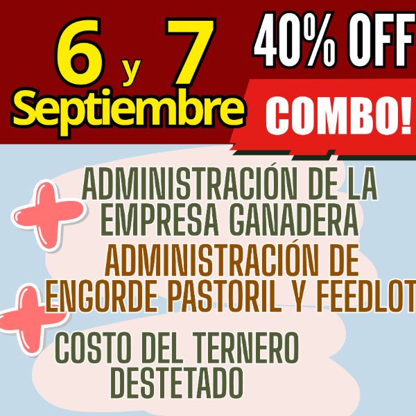 Producto - COMBO 3 CURSOS:Gestión Ganadera + Costo del Ternero + Engorde Pastoril y Feedlot - 0