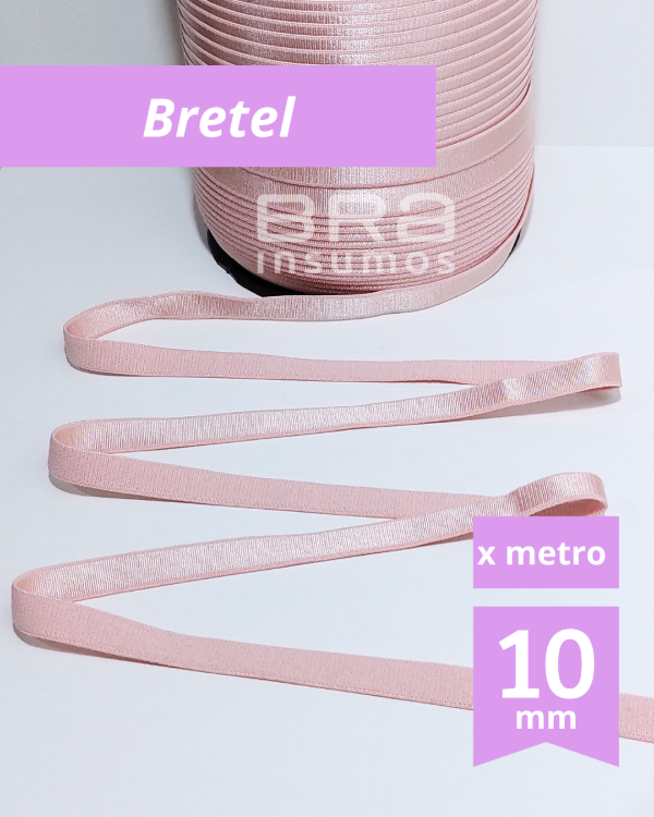 Producto - Bretel Rasado 10 mm - Rosa (x Metro)