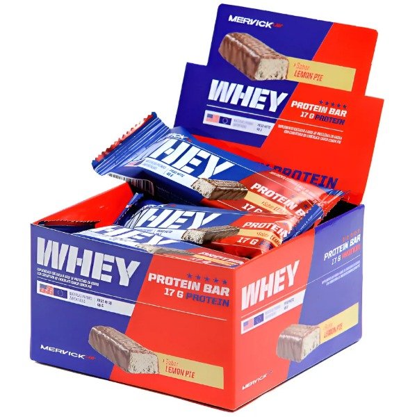 Producto - Whey Protein Bar Mervick x 12 U 46 Gr - Caja sabor Lemon Pie