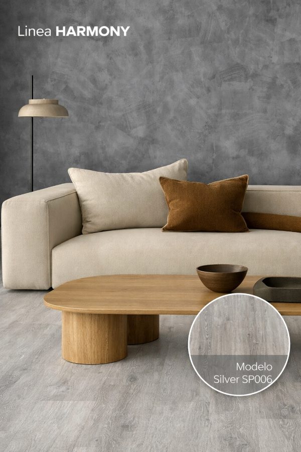 Producto - Piso Vinilico Spc Click Silver Sp006 5mm Con Manta