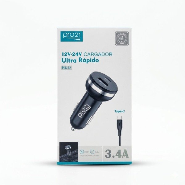 Producto - CARGADOR PARA AUTO CON CABLE USB A C PRO 21
