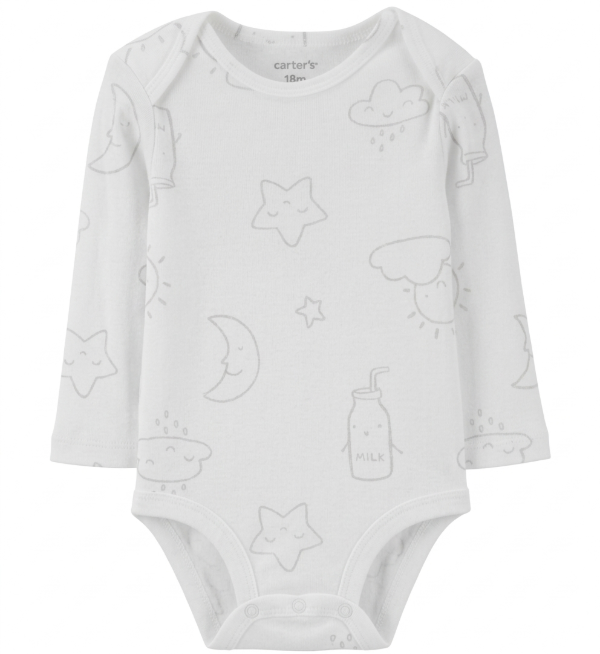 Producto - Bodie Manga Larga Bebe Fondo Blanco