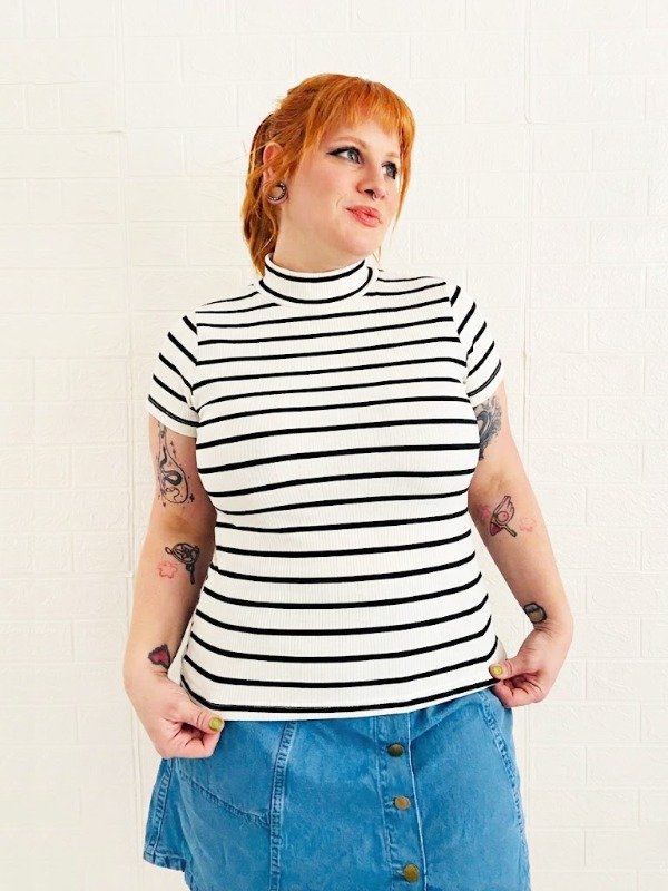 Producto - Remera Josefina Rayada Blanca