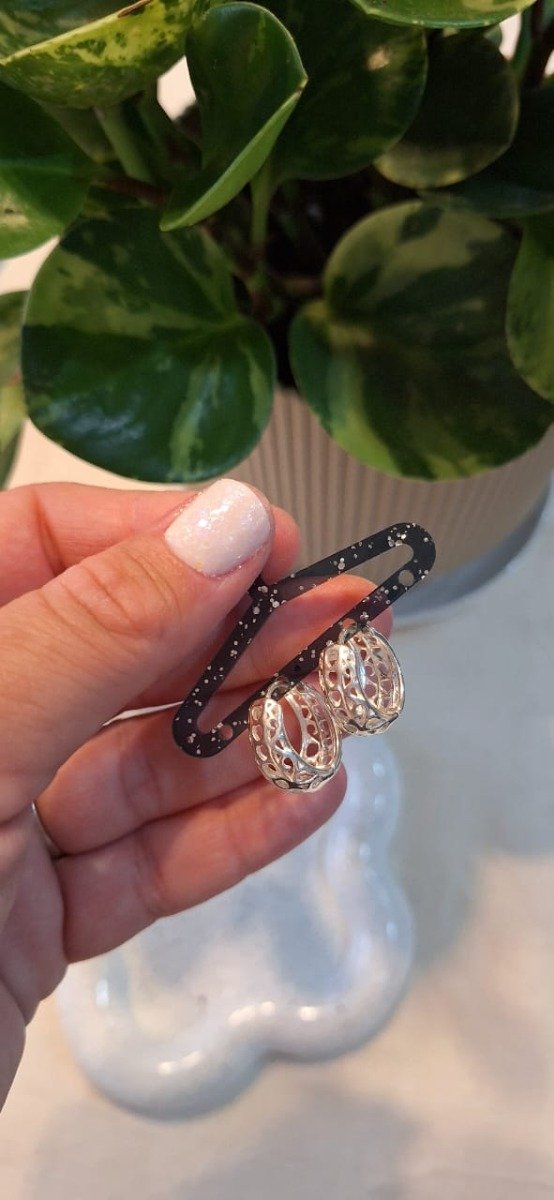 Producto - Argollitas Plata Caladas