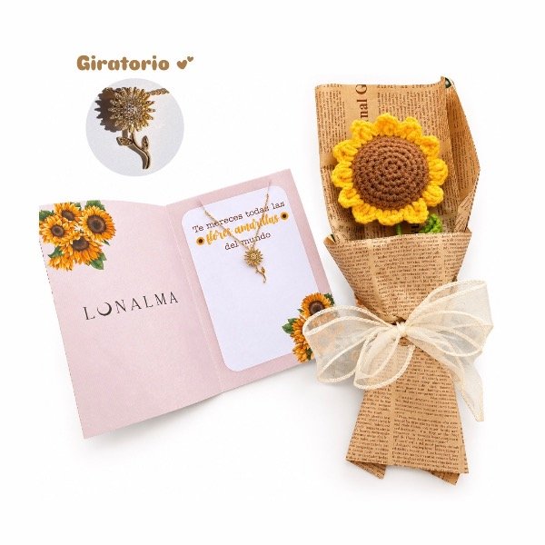 Producto - Combo Girasol: Collar + Ramo - 0