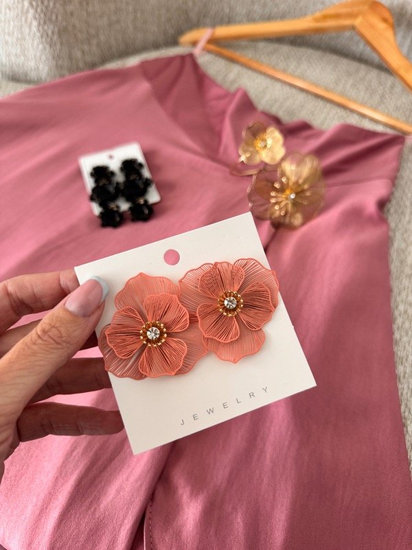 Producto - Aros Flor Rosado