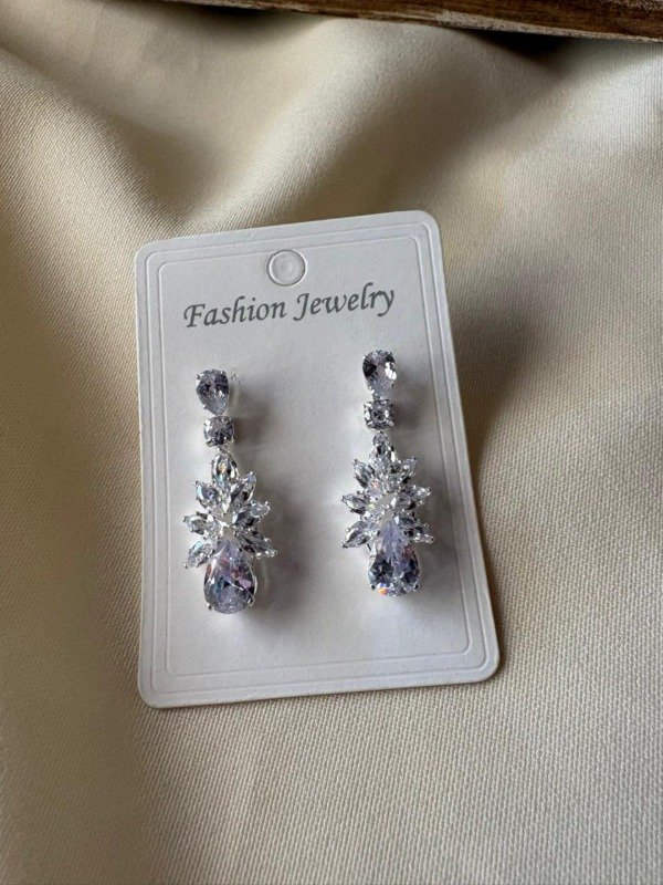 Producto - Aros FIESTA PLATEADO con cristales