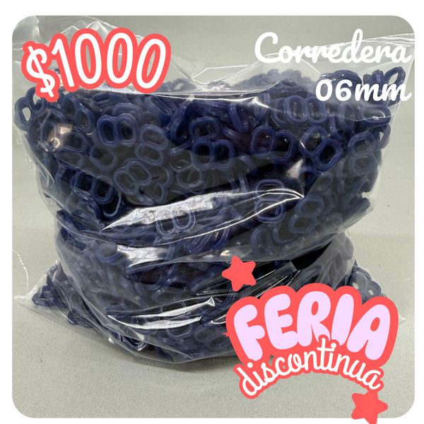 Producto - Corredera 06 mm azul marino - +800 unidades