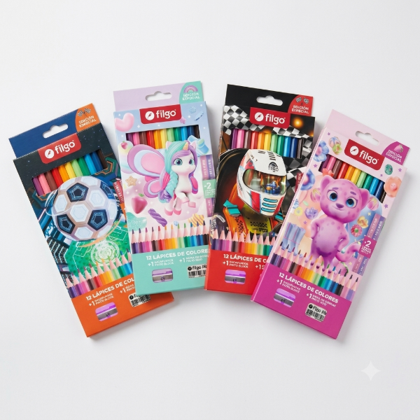 Producto - SET LAPICES X12COLORES FANTASY FILGO