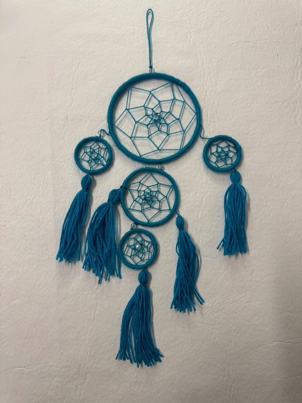 Producto - Atrapasueños Turquesa Múltiple con Borlas