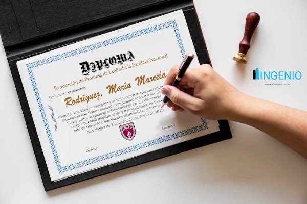 Producto - Diploma Jura Constitución Personalizado A4 Ilustración 300g