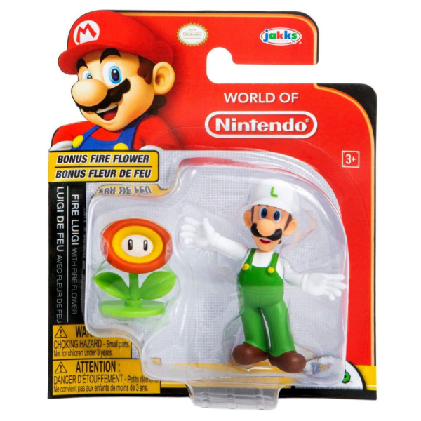 Producto - Super Mario World of Nintendo Mini Figura Con Accesorio Luigi Fire